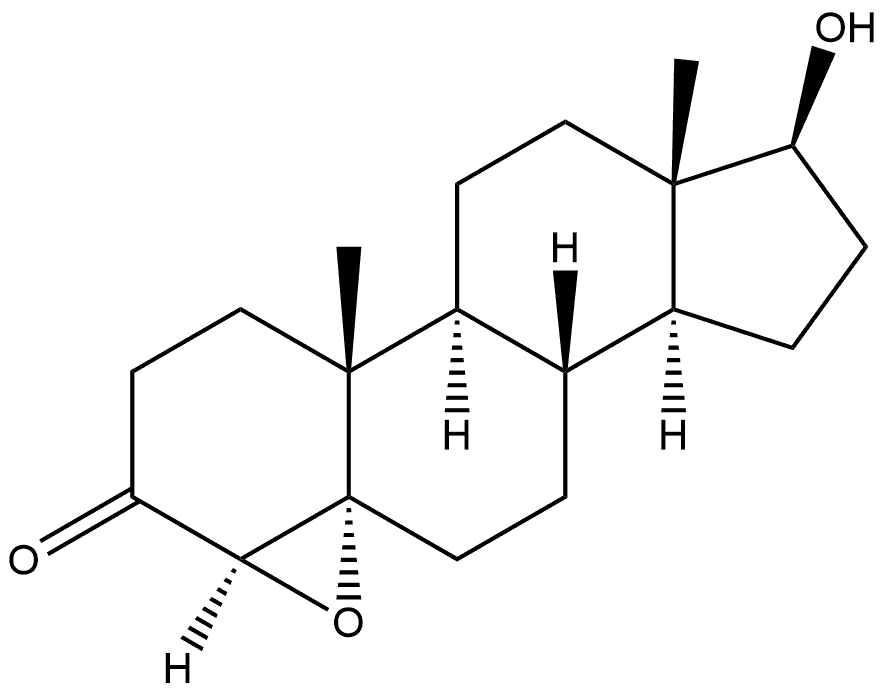 4α,5α-环氧-17β-羟基雄甾烷-3-酮 结构式