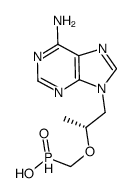 Phosphinic acid, P-[[(1R)-2-(6-amino-9H-purin-9-yl)-1-methylethoxy]methyl]- 结构式