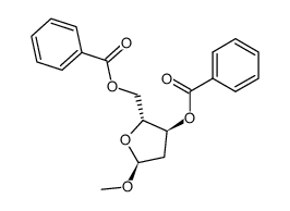 α-D-erythro-Pentofuranoside, methyl 2-deoxy-, 3,5-dibenzoate 结构式