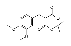 5-(3,4-二甲氧基苄基)-2,2-二甲基-1,3-二氧六环-4,6-二酮 结构式