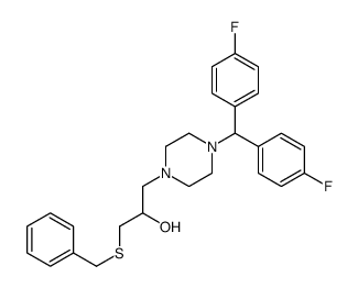1-哌嗪乙醇,4-[双(4-氟苯基)甲基]-α-[[(苯甲基)硫代]甲基]- 结构式