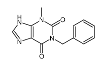 1-苄基-3-甲基-7H-嘌呤-2,6-二酮 结构式