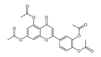 4-(5,7-二乙酰氧基-4-氧代-4H-色烯-2-基)-1,2-亚苯基二乙酸酯 结构式