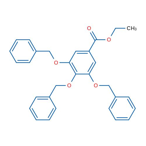 3,4,5-三苄氧基苯甲酸乙酯 结构式