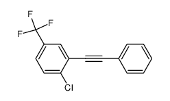 1-氯-2-(2-苯乙炔基)-4-(三氟甲基)苯 结构式