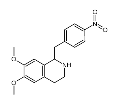 6,7-二甲氧基-1-(4-硝基苄基)-1,2,3,4-四氢异喹啉 结构式