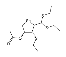 D-Arabinose, 2,5-dideoxy-2,5-episeleno-3-S-ethyl-3-thio-, diethyl dithioacetal, acetate (9CI) 结构式
