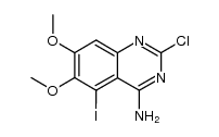 2-氯-5-碘-6,7-二甲氧基-4-喹唑啉胺 结构式