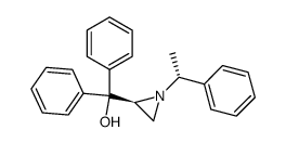 (2S)-2-吖丙啶甲醇, α,α-二苯基-1-[(1R)-1-苯乙基]- 结构式