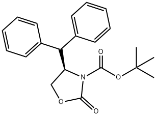 (4R)-4-二苯甲基-2-氧代-3-恶唑烷羧酸叔丁酯 结构式