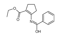2-苯甲酰氨基-1-环戊烯-1-羧酸乙酯 结构式