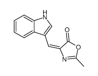 4-((1H-吲哚-3-基)亚甲基)-2-甲基噁唑-5(4H)-酮 结构式