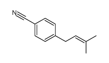 4-(3-甲基-2-丁烯基)苯甲腈 结构式