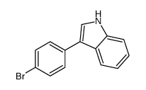 3-(4-溴苯基)-1H-吲哚 结构式