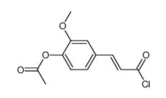 (E)-4-(3-氯-3-氧代丙-1-烯-1-基)-2-甲氧基苯基乙酸酯 结构式