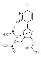 2(1H)-Pyrimidinone,3,4-dihydro-4-thioxo-1-(2,3,5-tri-O-acetyl-b-D-arabinofuranosyl)- 结构式