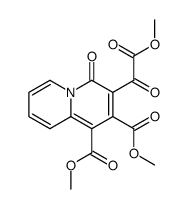 4H-Quinolizine-1,2-dicarboxylic acid, 3-(2-methoxy-2-oxoacetyl)-4-oxo-, 1,2-dimethyl ester 结构式