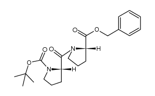 L-Proline, 1-[(1,1-dimethylethoxy)carbonyl]-L-prolyl-, phenylmethyl ester 结构式