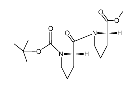 L-Proline, 1-[(1,1-dimethylethoxy)carbonyl]-L-prolyl-, methyl ester 结构式