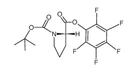 1,2-吡咯烷二羧酸-1-(1,1-二甲基乙基)2-(2,3,4,5,6-五氟苯基)酯,(2S)- 结构式