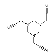 Hexahydro-1,3,5-triazine-1,3,5-tris(acetonitrile) 结构式
