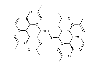 1,1'-二硫代双(1-脱氧-β-D-吡喃半乳糖)八乙酸酯 结构式