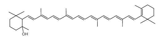 5,6-二氢-5-羟基-β-胡萝卜素 结构式