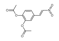 1,2-苯二酚,4-[(1E)-2-硝基乙烯基]-二乙酸酯 结构式