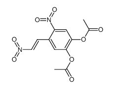 1,2-苯二酚,4-硝基-5-[(1E)-2-硝基乙烯基]- 二乙酸酯 结构式