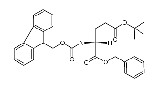 N-[(9H-芴-9-基甲氧基)羰基]-D-谷氨酸 5-叔丁基 1-苄基酯 结构式