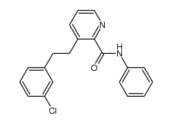 N-苯基-3-[2-(3-氯苯基)乙基]-2-吡啶甲酰胺 结构式