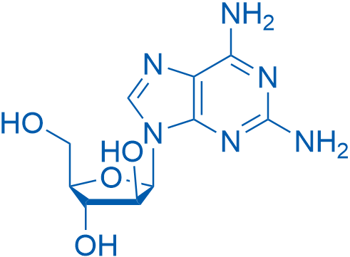 2,6-二氨基嘌呤阿拉伯糖苷 结构式