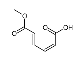 2,4-己二烯二酸-1-甲酯 结构式