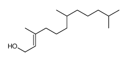 (2E)-3,7,11-三甲基-2-十二碳烯-1-醇 结构式