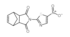 4,7-Methano-1H-isoindole-1,3(2H)-dione, 3a,4,7,7a-tetrahydro-2-(5-nitro-2-thiazolyl)- 结构式