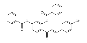 2-Propen-1-one, 1-[2,4-bis(benzoyloxy)phenyl]-3-(4-hydroxyphenyl)-, (2E)- 结构式