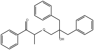 2-[2-羟基-3-苯基-2-(苯甲基)丙氧基]-1-苯基-1-丙酮 结构式