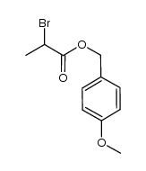 Propanoic acid, 2-bromo-, (4-methoxyphenyl)methyl ester 结构式