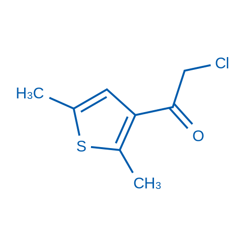2-氯-1-(2,5-二甲基噻吩-3-基)乙酮 结构式