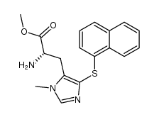 3-甲基-5-(1-萘硫基)-L-组氨酸甲酯 结构式
