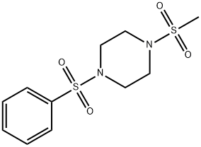 1-(苯磺酰基)-4-甲磺酰基哌嗪 结构式