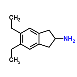 2-氨基-5,6-二乙基茚烷 结构式