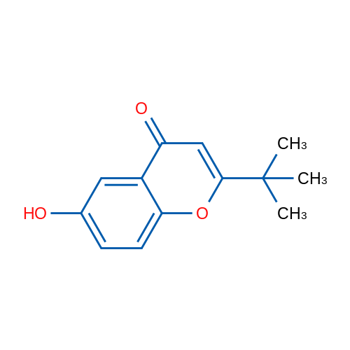 2-叔丁基-6-羟基-4H-色烯-4-酮 结构式