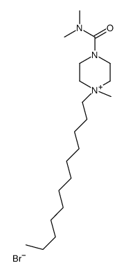 4-十二烷基-N,N,4-三甲基-2,3,5,6-四氢吡嗪-1-甲酰胺溴化物 结构式