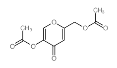 5-乙酰氧基-2-乙酰氧基甲基-4H-吡喃-4-酮 结构式
