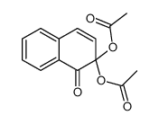 1(2H)-Naphthalenone, 2,2-bis(acetyloxy)- 结构式