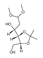 2-脱氧-4,5-O-(1-甲基亚乙基)-D-阿拉伯糖基己糖二甲基缩醛 结构式