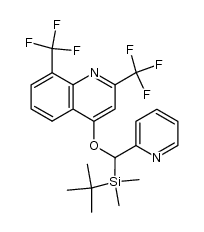 Quinoline, 4-[[(1,1-dimethylethyl)dimethylsilyl]-2-pyridinylmethoxy]-2,8-bis(trifluoromethyl)- 结构式
