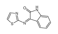 2H-Indol-2-one, 1,3-dihydro-3-(2-thiazolylimino)- 结构式