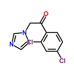 1-(2,4-二氯苯基)-2-(1H-咪唑-1-基)乙酮 结构式